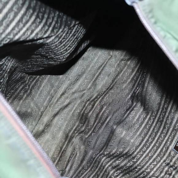 PRADA Tote Bag Nylon Green Silver Auth 90229 - Picture 10 of 16